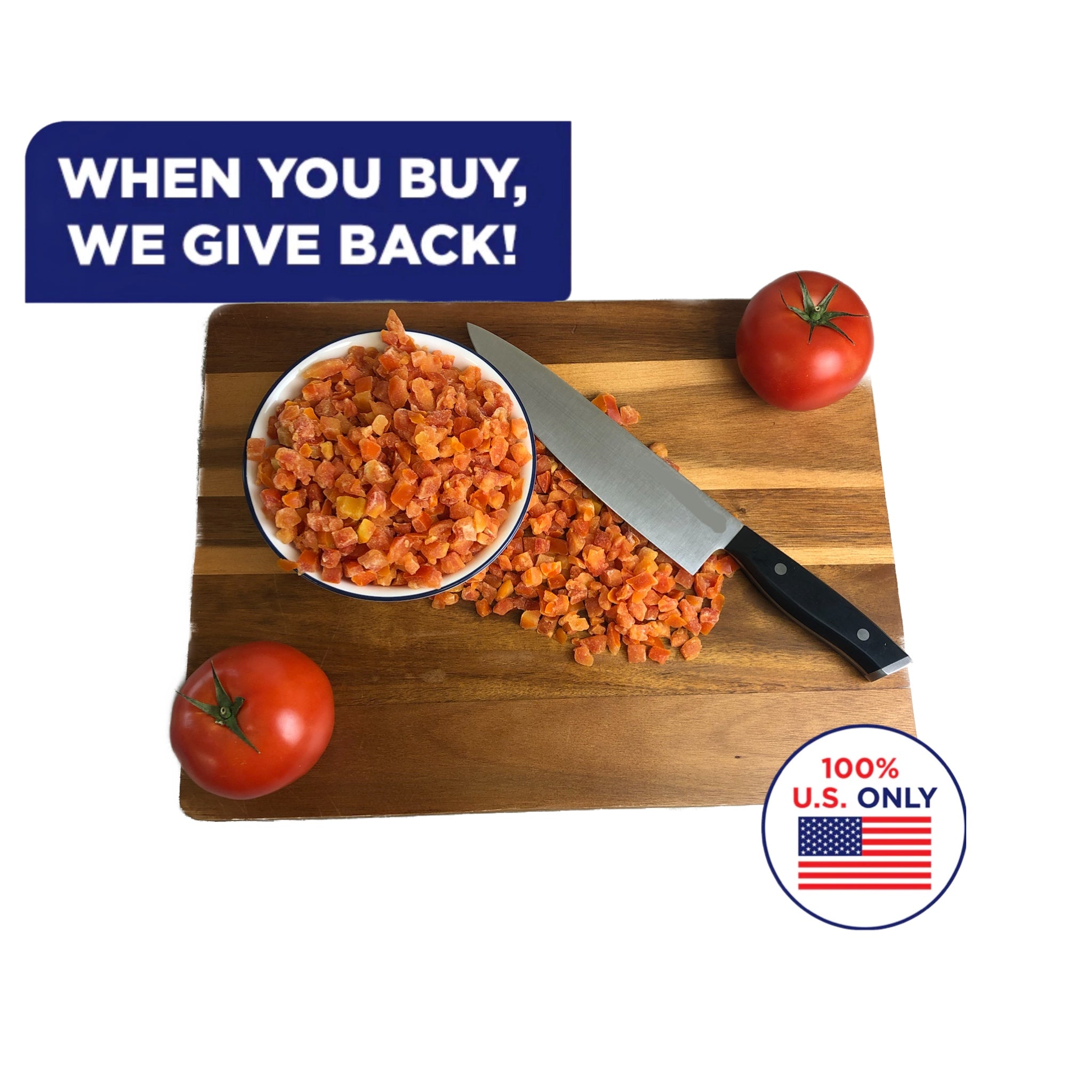 Patriot Foods Frozen U.S. Tomatoes 10 LB Patriot Foods, Inc.