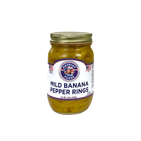 Patriot Foods Mild Banana Pepper Rings 15 OZ
