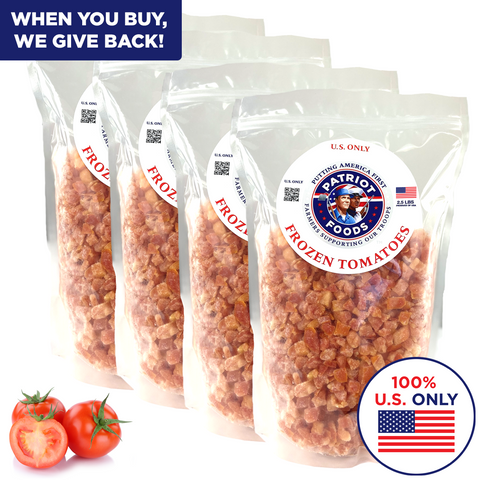 Patriot Foods Frozen U.S. Tomatoes 5 lbs (5 x 1 Pound Bags)