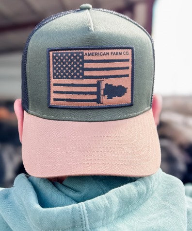 Harvest Flag Cap - Green (Product ships wihin 7-14 days)