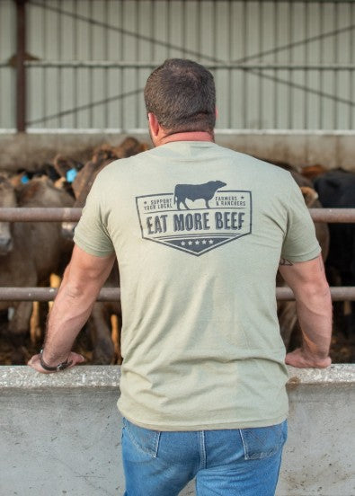 Eat More Beef Green Graphic Tee