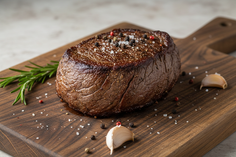 filet mignon on cutting board