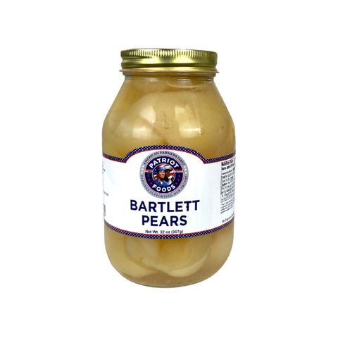 Patriot Foods Pears Bartlett 32 OZ