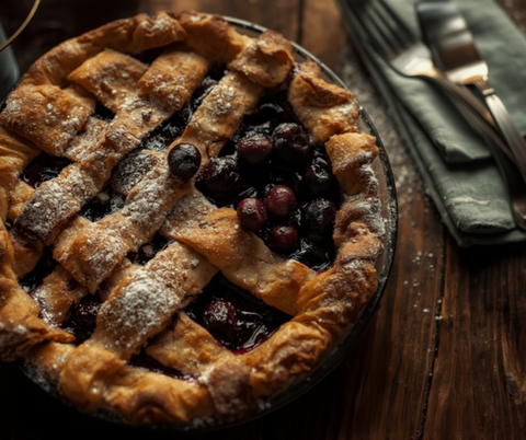Pie Crust with Blueberry Filling