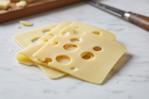 sliced swiss cheese