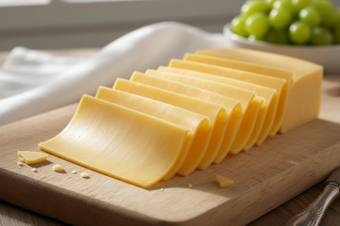 sliced yellow cheese
